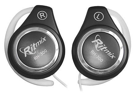 Наушники Ritmix rh-300 black накладные клипсы 