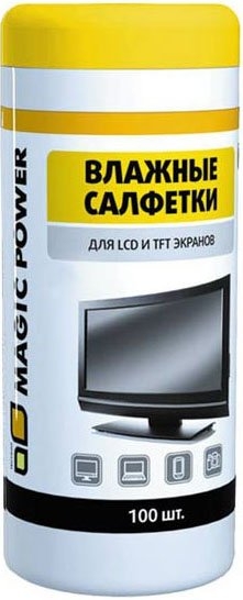 Салфетки MagicPower 820 для ЖК- экранов в тубе 100 шт. 