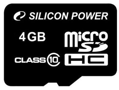 Флеш карта Silicon Power micro SDHC 4Gb class 10 без ад. 