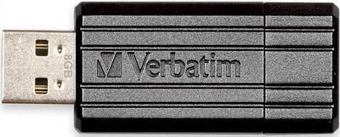 Флеш диск USB Verbatim 8Gb Pinstripe Black 