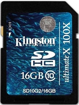 Флеш карта Kingston SD 16GB class 10 