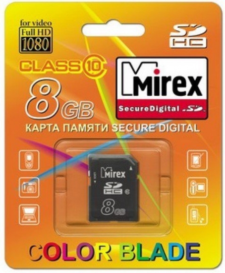 Флеш карта Mirex SDHC 8 GB (class 10) 
