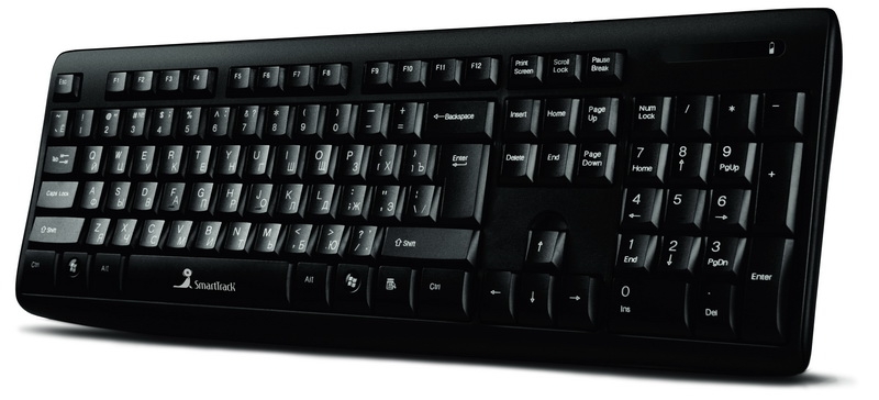 Клавиатура SmartBuy 103 USB Black, с изогнутым профилем 