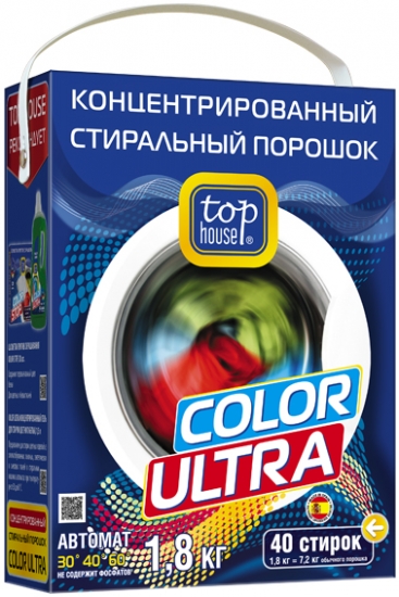 Порошок стиральный Top House Color Ultra, 1,8 кг 