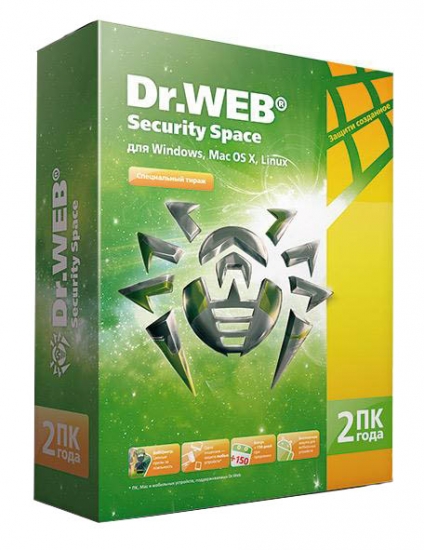 Программное обеспечение Dr.Web Security Space 2ПК/2гBHW-B-24M-2-A3 