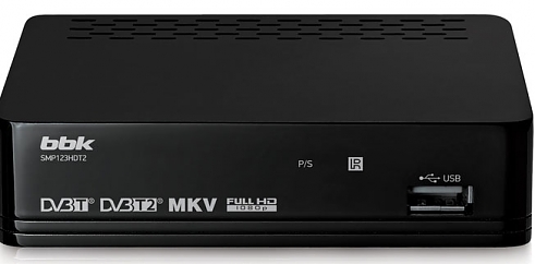 ТВ приставка BBK SMP123HDT2 чер 