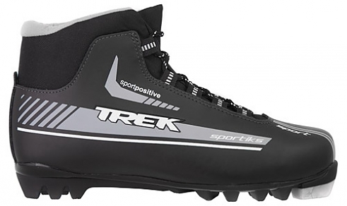 Ботинки лыжные TREK Sporttiks NNN ИК (черный,лого серый) р.41 