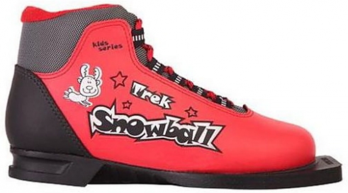 Ботинки лыжные TREK Snowball ИК (красный,лого черный) размер 30 