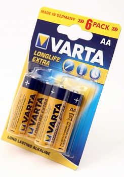 Батарейка Varta LR6 BL6 Longlife Extra 