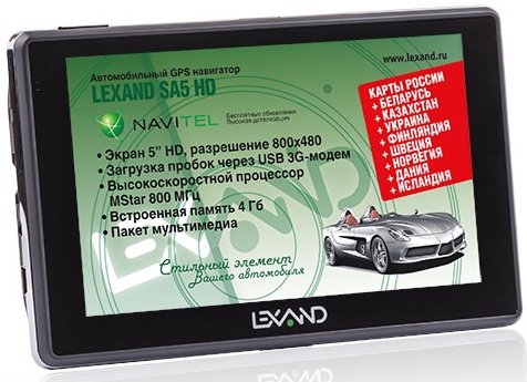 GPS навигатор Lexand SA5HD  GPS,Содружество 