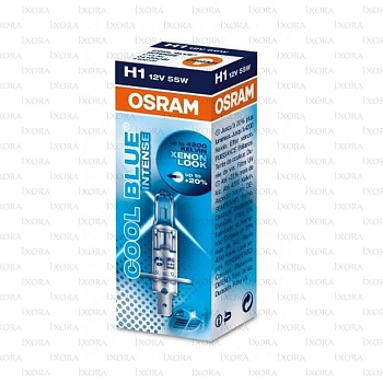 Лампа галогеновая Osram H1 -12v 55w - P14.5s+20% Cool Blue Intense DuoBox (64150CBI_DuoBox) 
