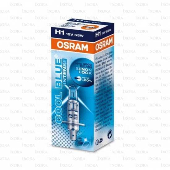 Лампа галогеновая Osram H1 -12v 55w - P14.5s+20% Cool Blue Intense DuoBox (64150CBI_DuoBox) 