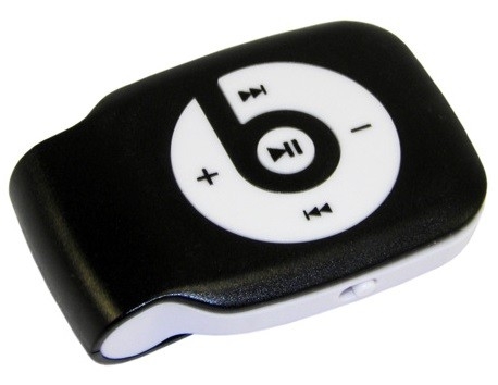 MP3 плеер на флеш карте Живи музыкой B №2 черный Micro SD+наушники+кабель для зарядки 
