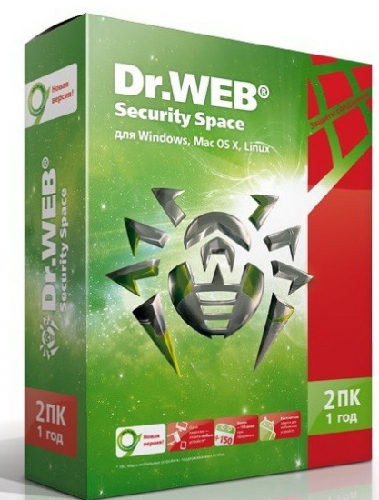 Программное обеспечение Dr.Web Security Space 2ПК/1гBHW-B-12M-2-A3 