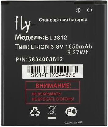 Аккумулятор для мобильных телефонов Fly Тех.Упак. (BL3812) IQ4416 Era Life 5 