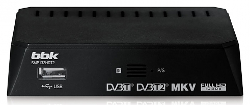 ТВ приставка BBK SMP132HDT2 черный 