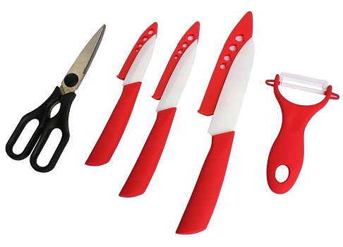 Набор ножей Euro kitchen EUR-16035-05 red 