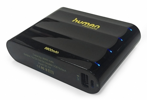 Аккумулятор внешний Human Friends Flagman 8800 mAh, 2A\1A, 2 USB 