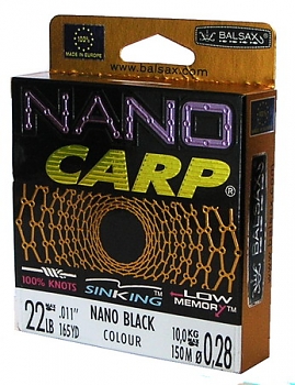 Леска BALSAX Nano Carp Box 0.28 150м 