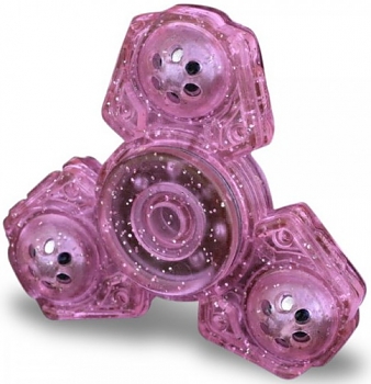 Спиннер (p0036p3) Whirly pink,  трехлучевой, пластик 