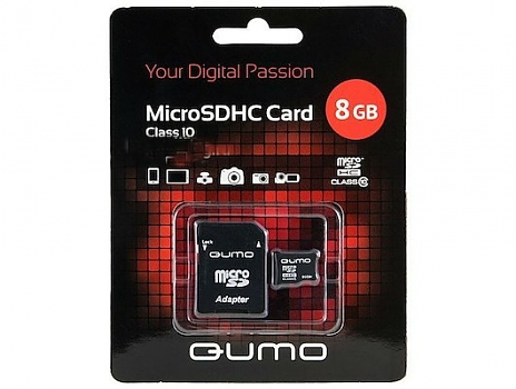 Флеш карта Micro micro SDHC 8Gb class 10 c адаптером 