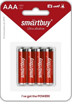 Батарейка SmartBuy ONE LR03 (AAA) BL4 