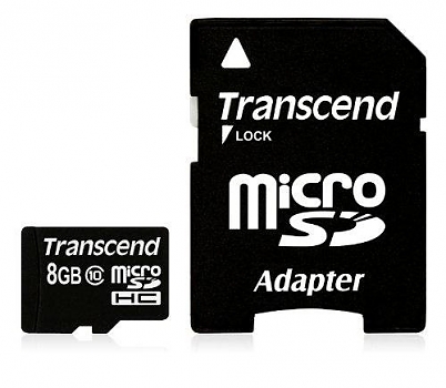 Флеш карта Transcend micro SDHC 8Gb class10 