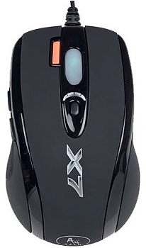 Мышь A4Tech X-718BK black USB opt 3200dpi, 16Кб 