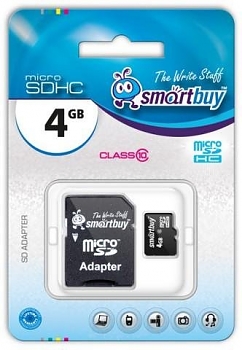 Флеш карта SmartBuy micro SDHC 4Gb class 10 