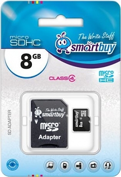 Флеш карта SmartBuy micro SDHC 8Gb class 4 