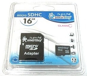 Флеш карта SmartBuy micro SDHC 16Gb class 10 