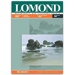 Бумага Lomond A4 200г/м2 50л.,матовая 2х сторонняя (0102033) 