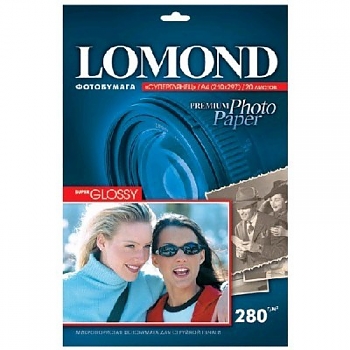 Бумага Lomond A4 280г/м2  20л.,cуперглянцевая (1104101) 