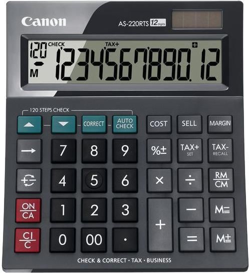 Калькулятор Canon AS-220RTS, 12 разр., настольный 