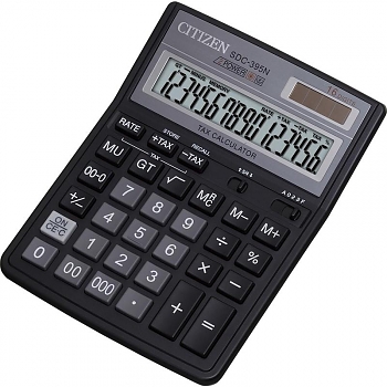 Калькулятор Citizen SDC-395 N, 16 разр., настольный 