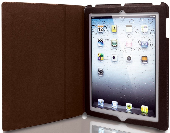Чехол для планшетных компьютеров Denn для New iPad коричневый, DCA946M 