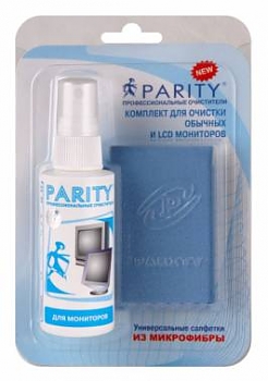Набор Parity для очистки обычных и LCDмониторов (спрей 60мл.+2салфетки микрофибры) (арт.24127) 