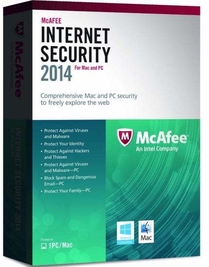 Программное обеспечение McAfee Internet Security 2014 QFMIS149EC1 