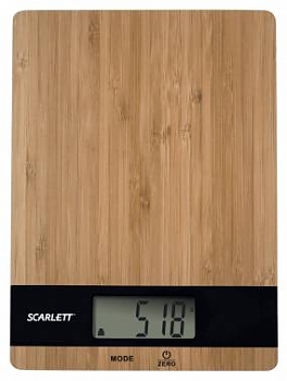 Весы кухонные Scarlett SC-KS57P01 бамбук черный 