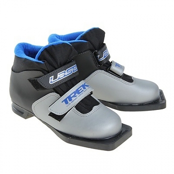 Ботинки лыжные TREK Laser ИК Россия (серебрянный,лого синий) размер 30 