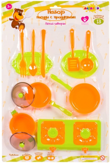 Игрушки Altacto набор посуды с продуктами 