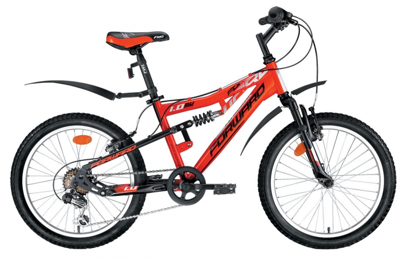 Велосипед Forward BURAN 1.0, красный/черный 