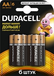 Батарейка Duracell LR03 (AAA) BL6 