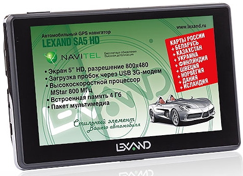 GPS навигатор Lexand SA5HD  GPS,Содружество 