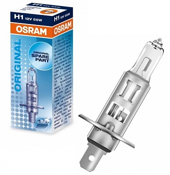 Лампа галогеновая Osram Original H1-12v 55w - P14.5s (64150) 