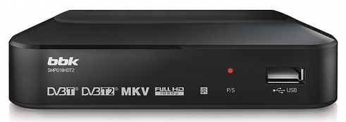 ТВ приставка BBK SMP018HDT2 темно-серый 