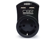 Сетевой фильтр CBR CSF 2100U, 1 розетка, 2 USB, ПУ 