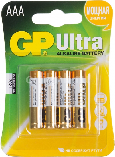 Батарейка GP Ultra alkaline LR03 (24AU) BL2 