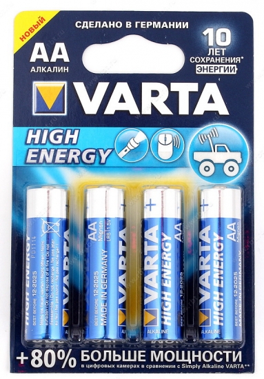 Батарейка Varta LR6 BL4 High Energy 