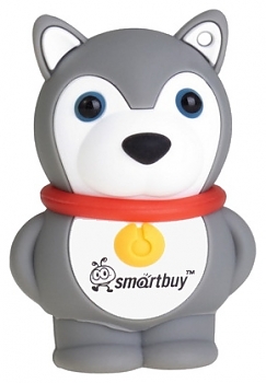 Флеш диск USB SmartBuy 16 Gb Wild series Dog grey 